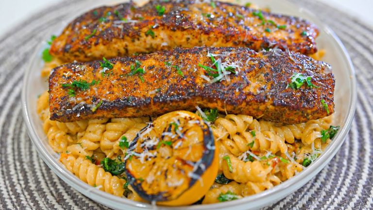 Delicious Tuscan Salmon Pasta Recipe | Creamy & Flavorful! @IslandVibeCooking