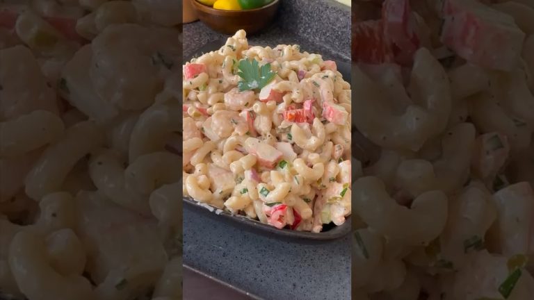 This Shrimp & Crab Pasta Salad is AMAZING🔥😍