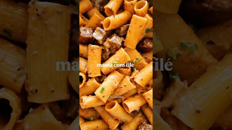 Massa com Filé! Receita Rápida #receitas
