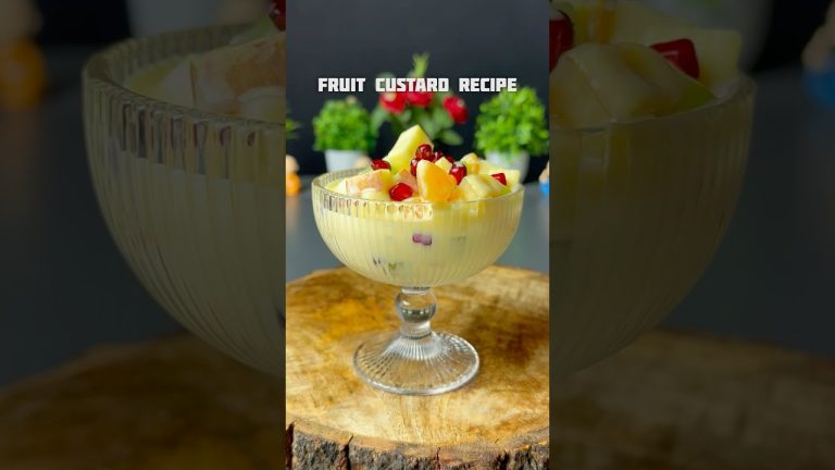 Trending recipe of fruit custard Recipe #shorts #custard #dessert #recipe