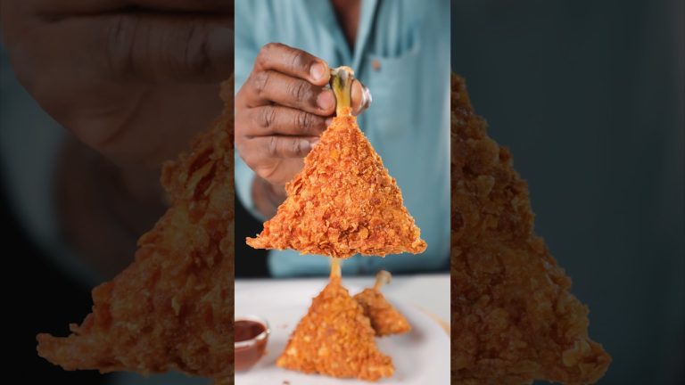 Fried Chicken Leg Samosa 🍗 #shorts