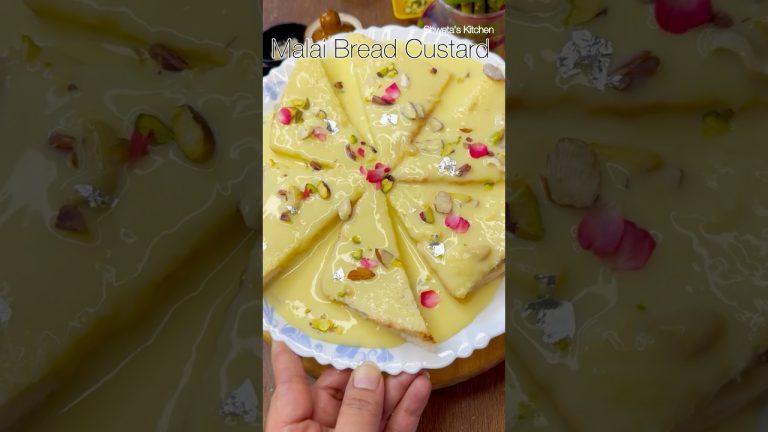 Rich & Creamy Malai Bread Custard | क्रीमी मलाई ब्रेड कस्टर्ड | How to make bread Custard at home