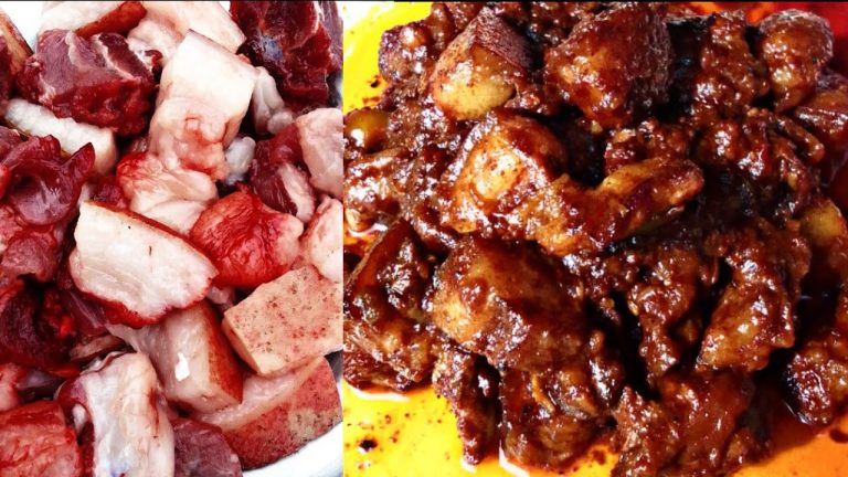 COOKING A TASTY DELICIOUS  PORK WITH TOMATO| YUMMY PORK RECIPE 😋