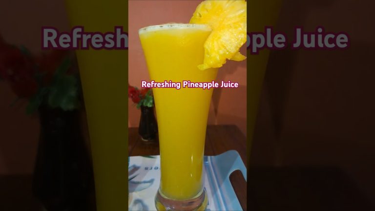 How to Make Fresh Pineapple Juice at Home | Healthy & Refreshing Recipe #juice #ytshorts #shorts #yt
