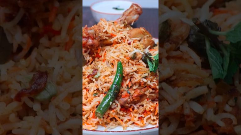 Restaurant-Style Chicken Biryani Recipe 🍛 #shorts #roastedcurryindia #foodshorts