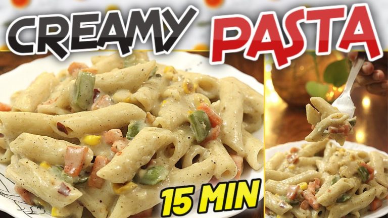 [15Min] Creamy White Sauce Pasta Recipe Indian Restaurant Style | Easy Cheesy Pasta Recipe #shorts