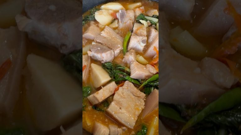 Pork Belly Sinigang #filipinocooking #shortvideo #foodie #porkrecipe