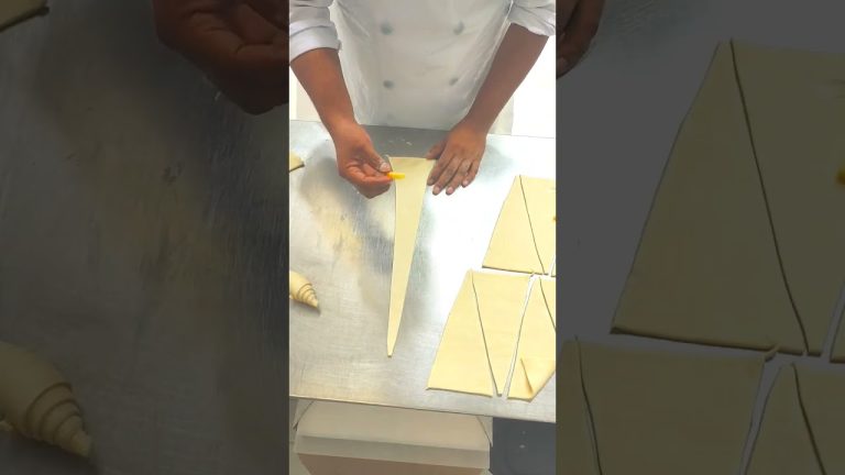 rolling the croissant 🥐#croissant  #shorts #bake