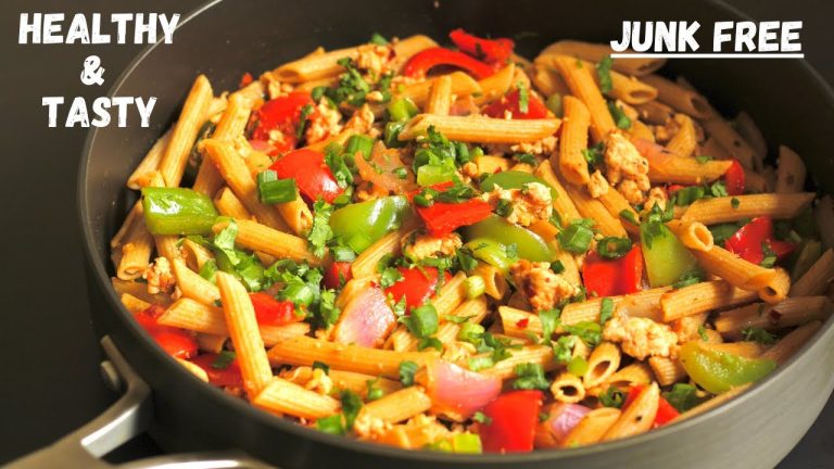 Junk Free Pasta Recipe | Quick and Healthy Chicken Pasta | How To Make Stir Fried Pasta