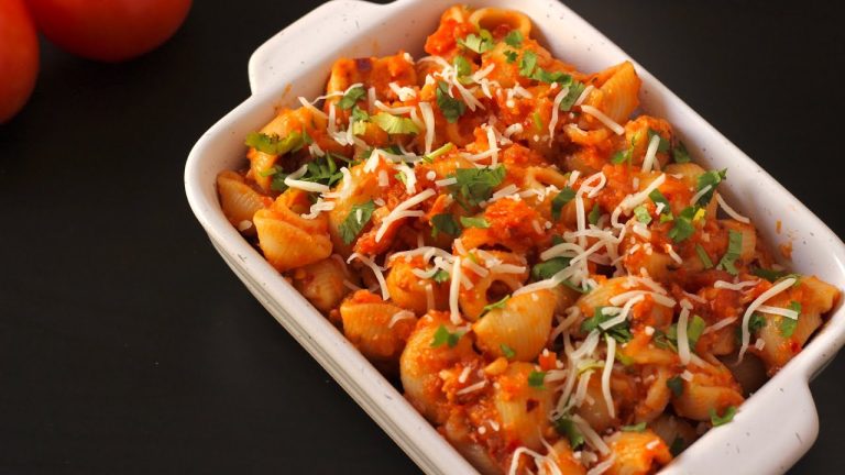 Easy Red Sauce Pasta Recipe For Beginners | Pasta With Homemade Tomato Sauce | Quick Red Sauce Pasta