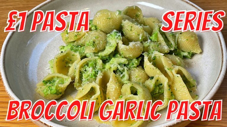 £1 Pasta Series: Broccoli and Garlic Pasta – easy healthy pasta recipe