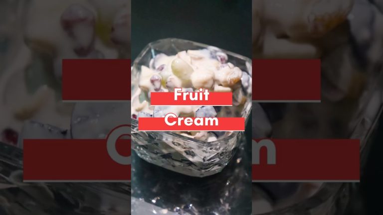 Easy fruit cream recipe | Healthy dessert #shorts #fruitcreamrecipe #dessert