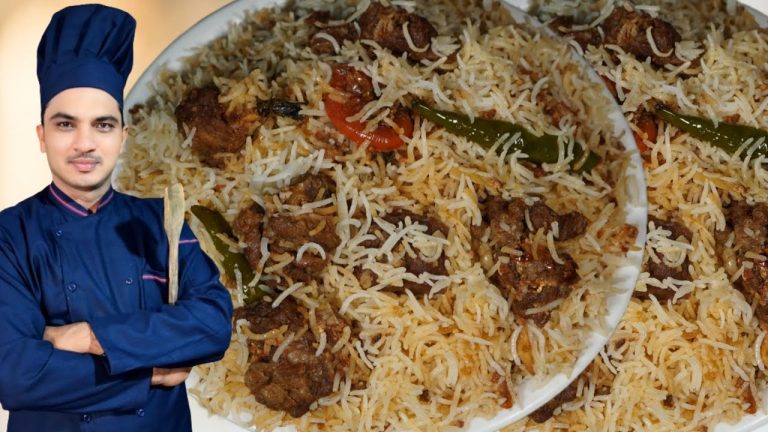 White Beef Biryani |1 Kg Rice White Biryani Recipe|Eid Special Biryani Recipe|Chef M Afzal|