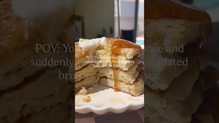 The best sourdough discard pancakes ever! #recipe #sourdough #sourdoughdiscard #beunchrecipe