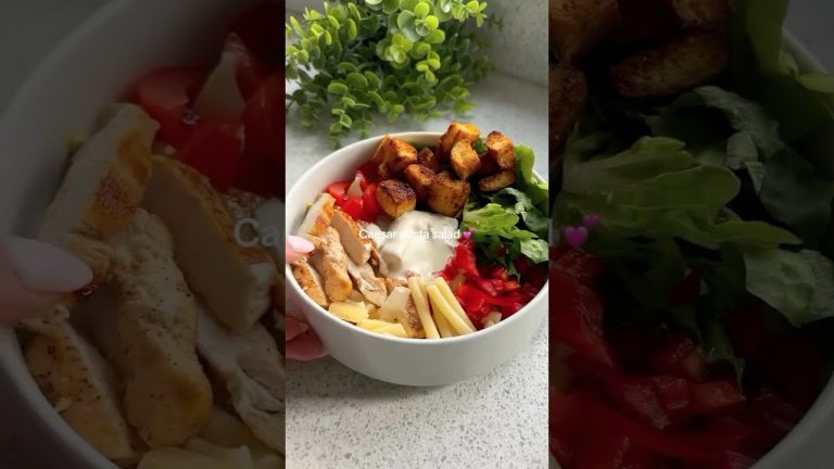 High Protein Chicken Caesar Pasta Salad! Only 463 Calories!🍗🍝🥗#food #shorts #highproteinrecipes