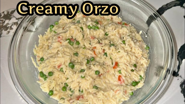 Creamy Orzo Recipe  – How To Make Creamy Orzo – Side Dishes – Perfect For Spring and Easter!! 🍝