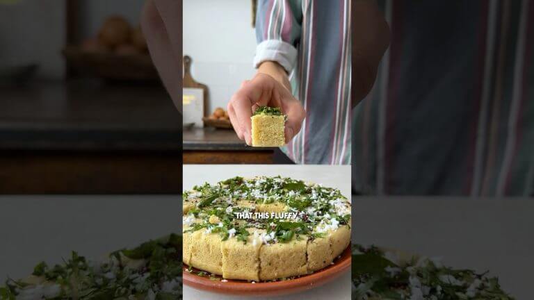 A cake made out of chickpeas?! 😳 Khaman #shorts