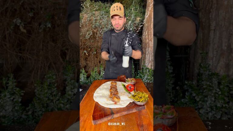 Lamb Fat & Liver Roll Kebab 🐏🔥#food #shorts #cooking #kebab