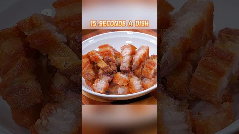 15 SECONDS A DISH （脆皮五花肉Crispy pork belly）.#food #家庭菜 #cooking#chinesefood #delicious #美食教程 #美食