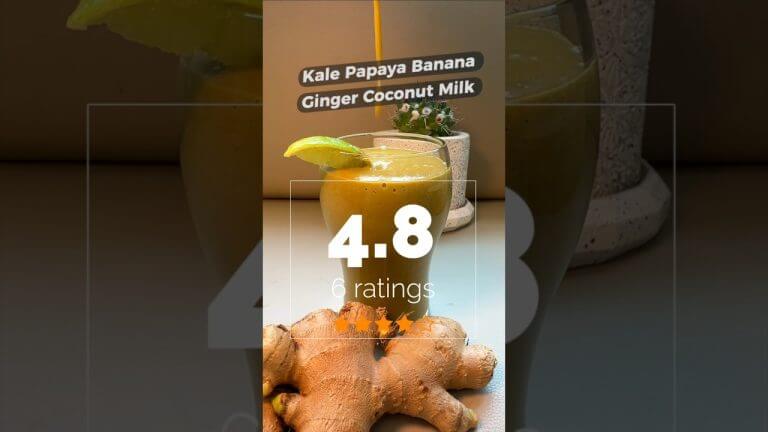 Banana smoothie with Kale and Papaya | #smoothie #smoothierecipes #weightlossdiets