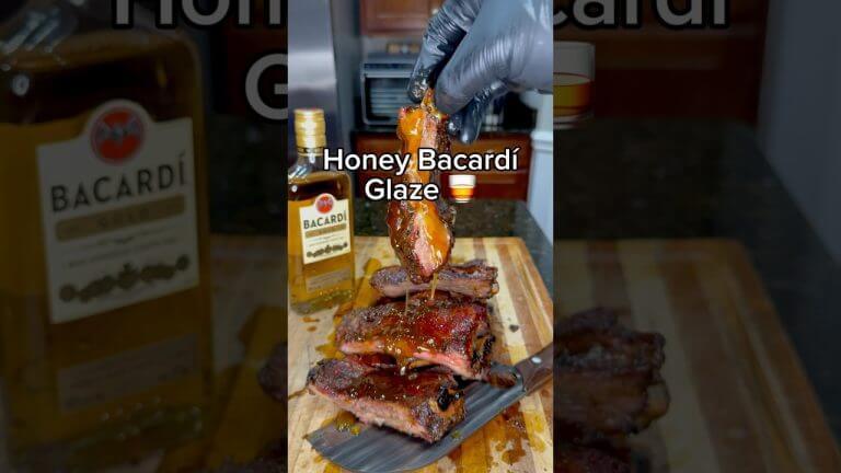 Try this Bacardi glaze instead of BBQ sauce! #shorts