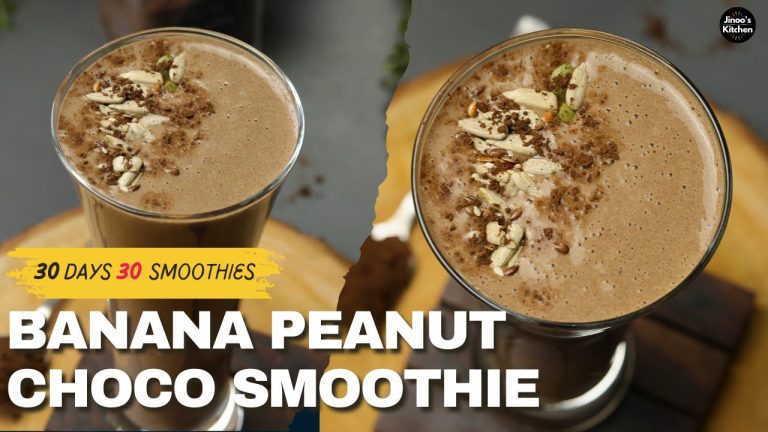 Banana Peanut Butter Choco Smoothie | 30 smoothie recipes (2/30) | Creamy Nutty Energy Boost