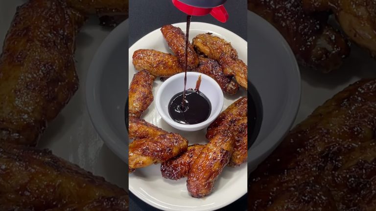 Allitas de pollo crujientes en salsa a la bbq