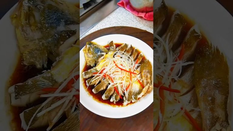 steamed yellow croaker fish|#shorts #newsong #cooking #seafoodrecipes