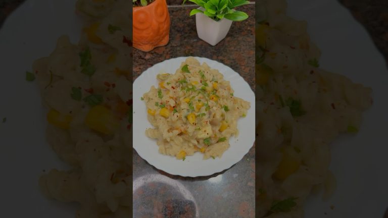 White Sauce Pasta Easy Pasta Recipe #ytshorts #shorts #recipe