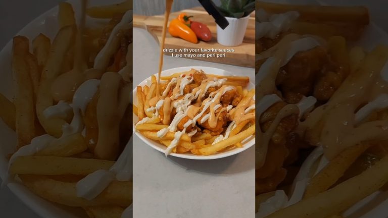 Super Quick Easy and delicious Chicken fajita loaded fries 🍟 😋 #shorts