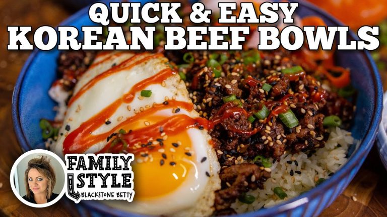 Betty's Korean Beef Bowls on the Blackstone E-Series