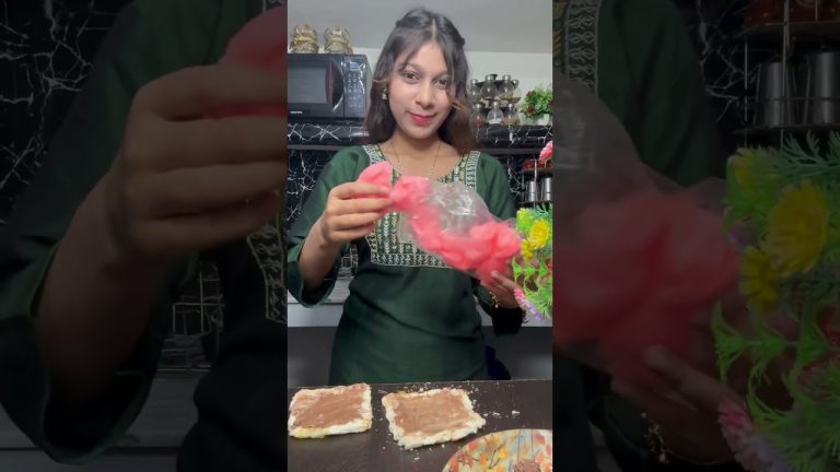 Cotton Candy Kinder Joy Bread Roll😋😋 #shorts #trending #Nandani Panchal