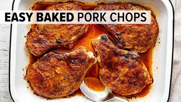 The Easiest BAKED PORK CHOPS in 25 Minutes (Simple Dinner Recipe!)