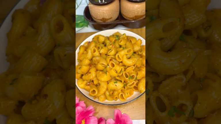 Perfect Spicy & Cheesy Macaroni Recipe😍 #youtubeshorts #pastarecipe #snacks #cheesepasta #trending