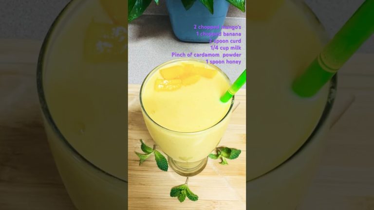 Easy, Quick & Delicious Mango smoothie recipes #trending #viralshorts #mangosmoothie #forweightloss