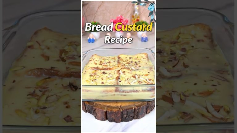 Trending Bread Custard Recipe #custard #recipe #trending #shorts