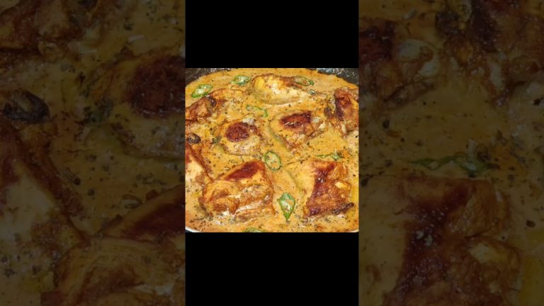 Roasted Chicken Malai Gravy | Chicken Malai Handi Recipe | Chicken Malai Curry Recipe