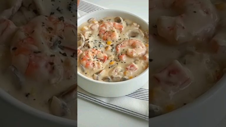 Seafood chowder recipes easy 🔥 #cooking #shorts #seafood