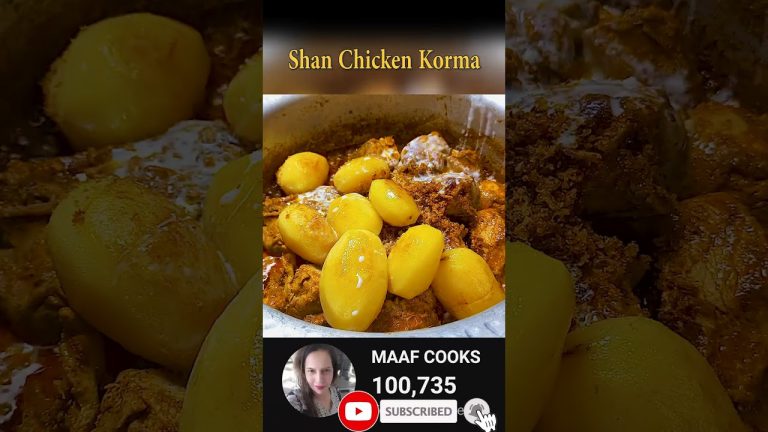 Chicken Korma Recipe | Quick and Easy Recipe By MAAF COOKS 🔥#shorts #food #recipe