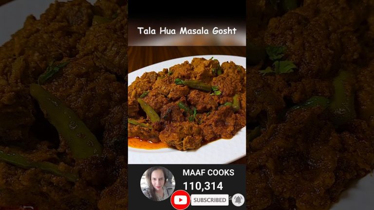 Tala Hua Masala Gosht | Chatkara Beef Fry Recipe By MAAF COOKS 🔥#shorts #yotubeshorts #ytshorts
