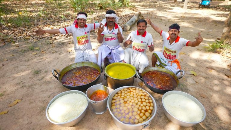 SPECIAL CHICKEN curry and Jamaibabu special VEG DAAL recipe cooking for village people