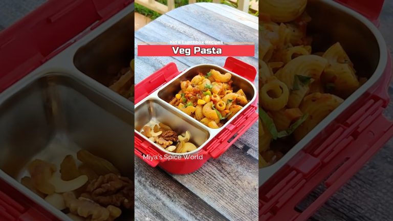 Easy Veg Pasta Recipe | Kids Lunchbox Recipe #shorts #food #recipe