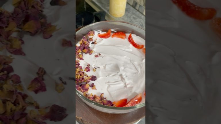 Unique Delight Recipe 🍓🍰 #rosedelight #dessert #shorts