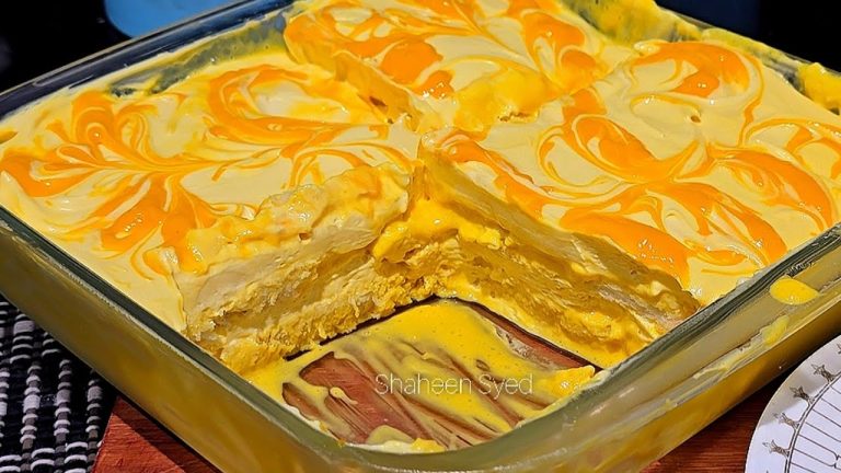 The Viral Mango Arabian bread pudding recipe | Arabian puddig mango dessert with bread