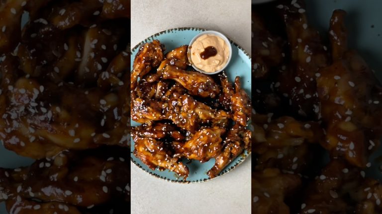 BBQ honey chicken wings recipe #bbq #bbqchicken #wings #honeychicken #shorts #chicken