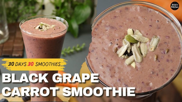 Black Grape Smoothie Recipe | 30 smoothie recipes (8/30) | Healthy Drink | Easy Breakfast Smoothie