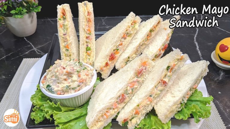 Chicken Mayo Sandwich | How to make Chicken Mayo Sandwich | Cold Chicken Sandwich Recipe