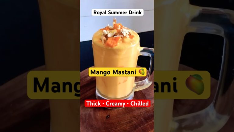 Mango Mastani Recipe | Summer Special Drink | Thick & Creamy Mango Milkshake Dessert #summerspecial