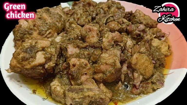 Green Chicken Recipe | Home Style Spicy Hariyali Chicken Recipe | Zahira Kitchen