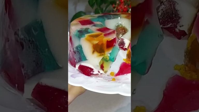 BROKEN GLASS JELLY RECIPE #shorts #dessert #jelly